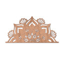 Dekoracja drewniana mahoń - Mandala Floral Half