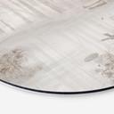 Wanddecoratie Bos aan het meer in beige mist - Ms Tiff - Alu-Dibond Rond