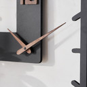 Holz-Wanduhr | MDF | mattschwarz, quadratisch, 40x40 cm