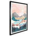 Plakat SpaceFrog Designs - Wschód słońca nad jeziorem