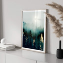 Plakat SpaceFrog Designs - Mglisty las