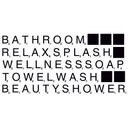 Wallsticker - Krydsord - Bathroom