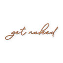Litery drewniane get naked - Mahoń
