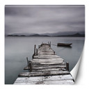 Fototapete, Steg Landschaft See