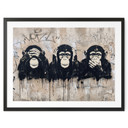 Poster Drie Apen Streetart Graffiti - Magnusson