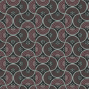 Tapeta z falami i liniami w kolorze czerwono-zielonym - graficzna tapeta z włókniny w stylu retro