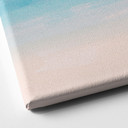 Canvas schilderij Pastelkleurig meer met flamingo's - Rivers