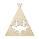 Dekoracja drewniana topola - tipi - jeleń