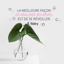 Sticker mural - La meilleure façon de rêver est de se réveiller (2 couleurs)