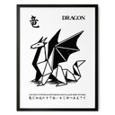 Poster Geometrische Draak Origami - Krygowski