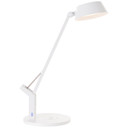 Tischleuchte Julius, weiß, 52 x 17,1 cm, Innenleuchte mit Wireless-Charging-Funktion