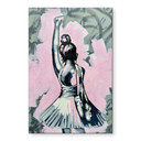 Tableau Ballerine Forte Style Street Art - Habib - Alu-Dibond