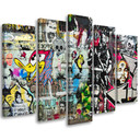5 stykke lærredstryk Graffiti Street Art