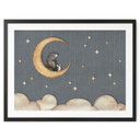 Poster Lièvre et Ours sur la Lune - Oliver Robins