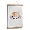 Plakat Together Sisterhood Floral Hands