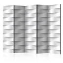 Paravent Séparation de pièce - Illusion blanche , 5 pièces - 225x172 cm
