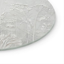 Glasschilderijen in wit in modern design - Ms Tiff - Rond