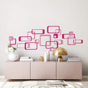 Wallsticker - Retro Rektangel Pink