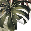 Urban Jungle - Tropical Leaves Boho - Haase - okrągły - tapeta flizelinowa/tapeta flizelinowa samopr