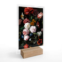 Borddekoration de Heem - Stilleben med blomster i en glasvase