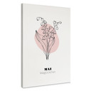 Personalisierbares Leinwandbild Monatsblume Mai