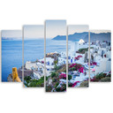 5 stykke lærredstryk, Grækenland Santorini Town