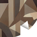 Fotobehang Silent Axis - Geometrische Architectuur - Sir Edward x Grigory Gladarev - Rond