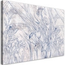 Canvasbillede, Irys blomster blå