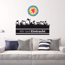 Wandtattoo Eintracht Braunschweig Wir sind Eintracht mit Fans und Logo farbig