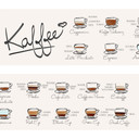 Fototapet Kaffesorter - 48x260 cm