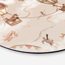 Wanddecoratie Dierlijk Avontuur met Luchtballon - Oliver Robins - Alu-Dibond - Rond