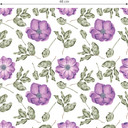 Tapet med mønster - akvarelblomster 05 - violet