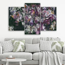 3 stykke lærredsprint, Irisblomst