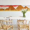 Fototapet Pyramiderne i Giza - Panorama - 48x260 cm