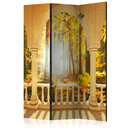 Screen room divider - Drøm om en efterårsskov, 3-delt