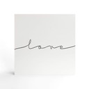 Billede af træ til at sætte op - Love - 15x15 cm