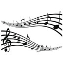 Sticker mural - Notes de Musique