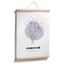 Personalisierbares Poster Monatsblume Februar