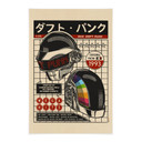 Obraz tkaniny w stylu pop art inspirowany Daft Punk - Gomes