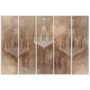 Canvas print 5 dele, lysekrone