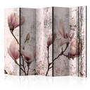 Paravent Séparation de pièce - Rideau de magnolia, 3 pièces