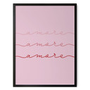 Plakat Amore - miłosne powiedzenie do salonu