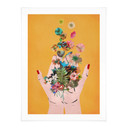 Plakat Treechild - Kolorowe kwiaty w rękach Fridy