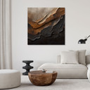 Canvasbillede, Abstrakt tekstur brun 3D