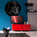 Selbstklebende Vlies Fototapete - Star Wars Ink Vader - 125 x 125 cm
