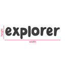 Dekoracja ścienna MDF do pokoju dziecięcego - napis explorer