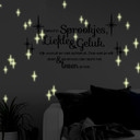 Muursticker Geloof in Sprookjes, Liefde en Geluk + Glow in the Dark