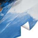 Fototapete Blaue Pinselstriche abstrakt - Cheney - Rund
