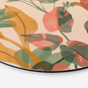 Billede Have med tropiske planter - Goed Blauw - rund – print på aluminium (Alu-Dibond)