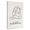 Leinwandbild Yoga - Königstaube - Line Art